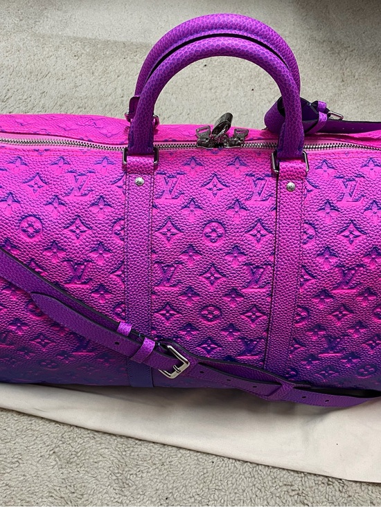 Louis Vuitton Handbags - Louis Vuitton Fuchsia and Purple Monogram Keepall Travel Bag